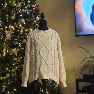 SO Cream Cable Knit Sweater